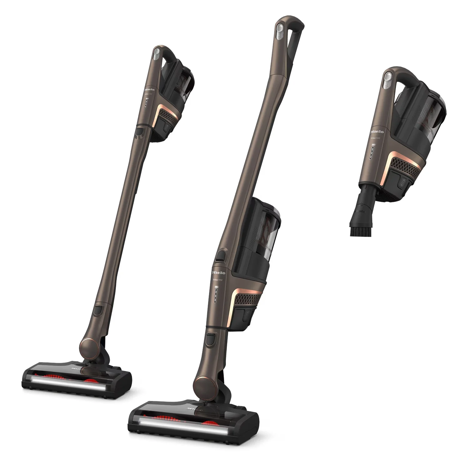 miele triflex hx2 pro gri dikey supurge tum parcalar gorsel