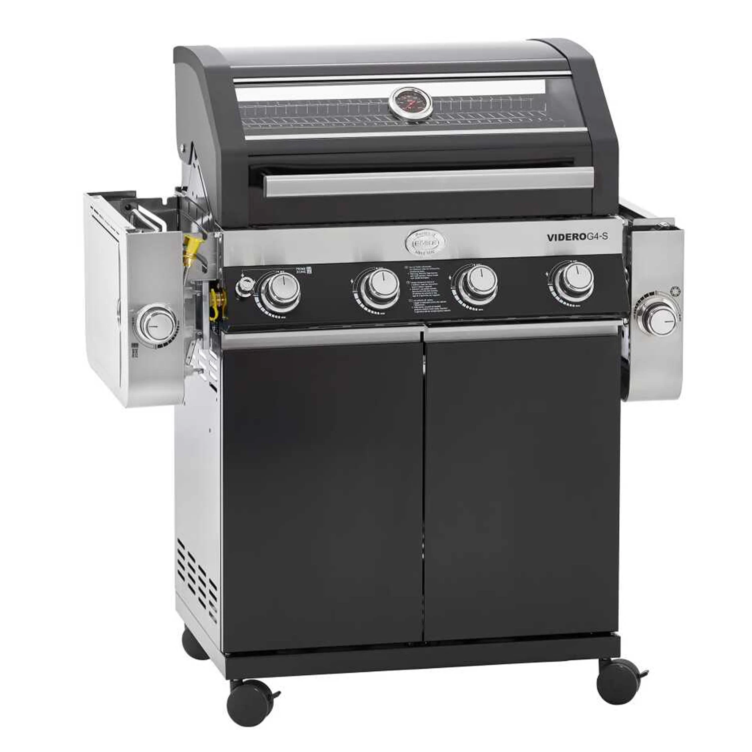 Videro G4-s Vario Gazlı Barbekü Istasyonu - Siyah