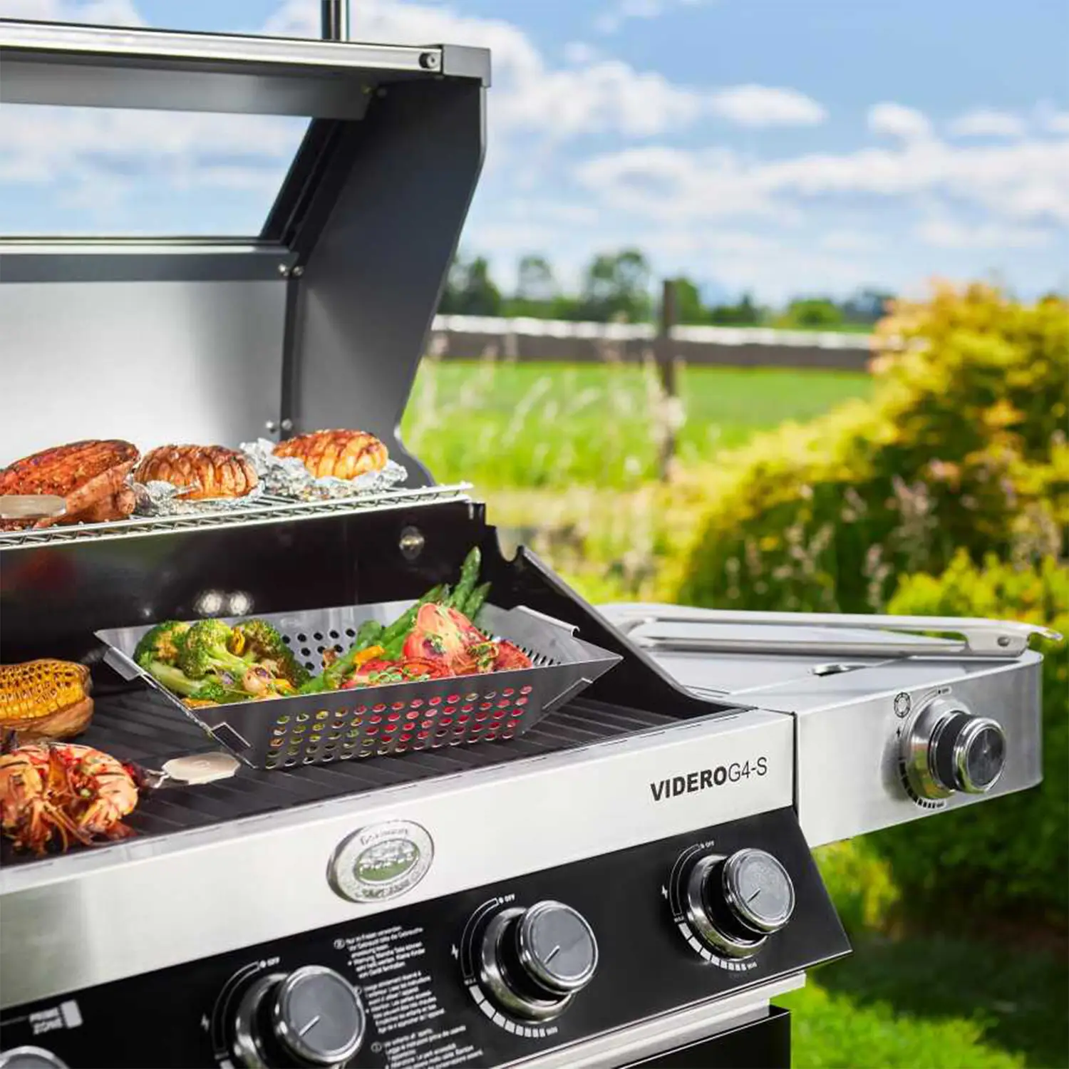 Videro G4-s Vario Gazlı Barbekü Istasyonu - Siyah