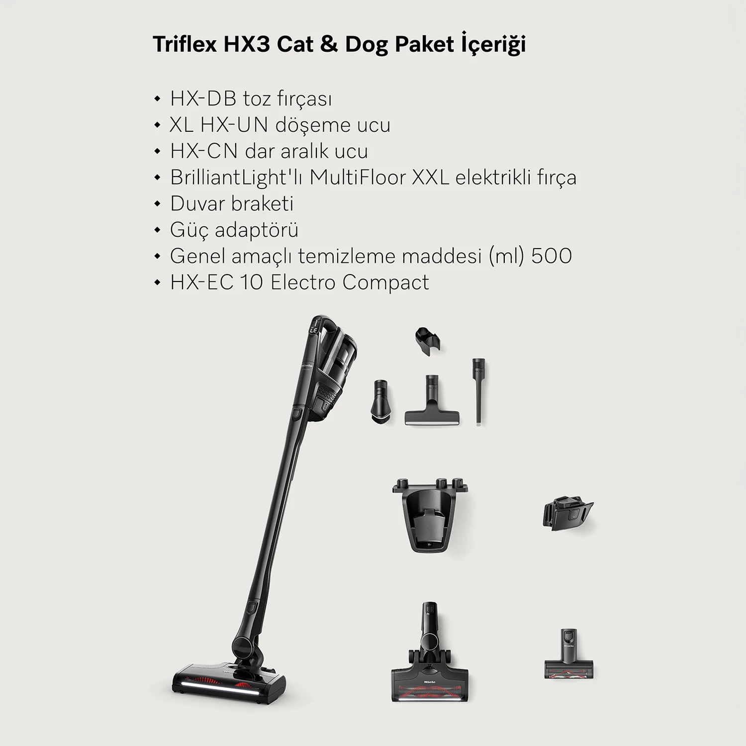 Miele Triflex HX3 Cat & Dog - Şarjlı Dik Süpürge